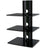 BEST 3-Tier DVD/Receiver/STB Wall Mount Glass Shelf Unit - Up to 66 lb (30 kg) (BEST-DVD-3)