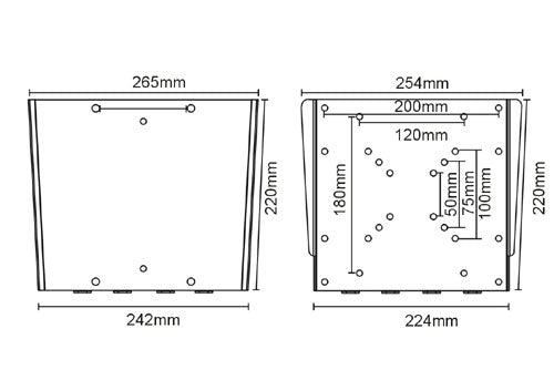 BEST 10-32 inch TV/Monitor Wall Mount - Up to 66 lb (30 kg) (BLM-201-L Black)