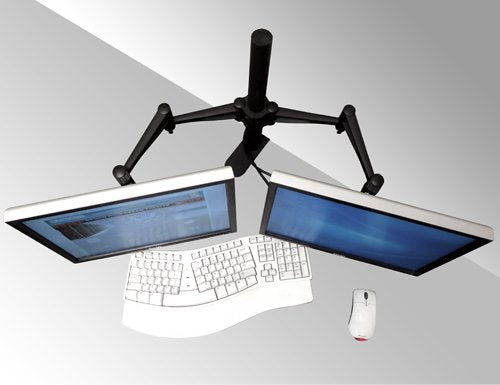 BEST Dual 10-23 inch LCD Monitor Desk Mount - Up to 33 lb (15 kg) (BDM-003)