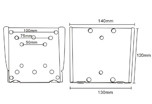 BEST 10-26 inch TV/Monitor Wall Mount - Up to 66 lb (30 kg) (LCD-201 Black)