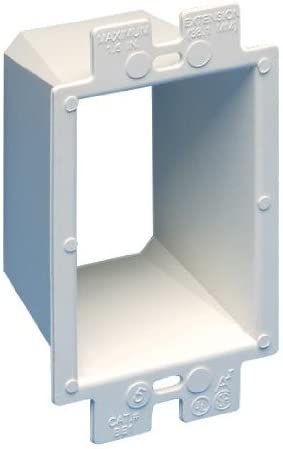 Single Gang Electrical Power Outlet Box Extender - Receptacle Outlet Box Extender, Electrical Outlet Extender for Electrical Box and Electrical Outlet Switches, ETL Listed -  Single Gang  5-Pack