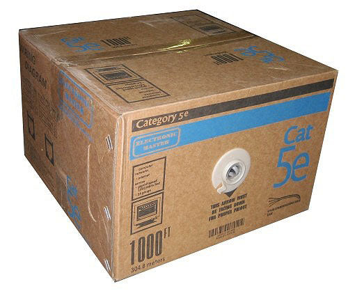 Bulk CAT5e UTP Network Cable (1000 ft/300 m Pull-out Box - Grey)