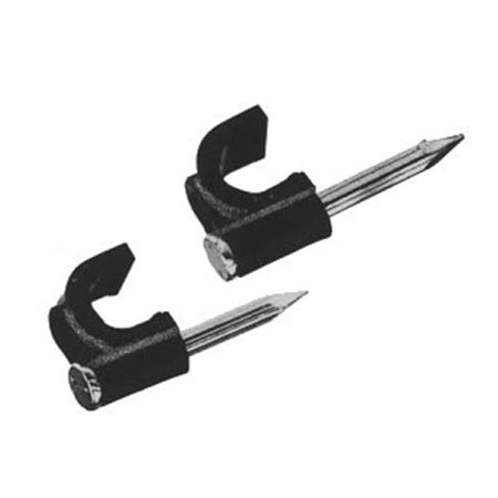 Plastic Clips with 6mm Nail (100 pack - black)