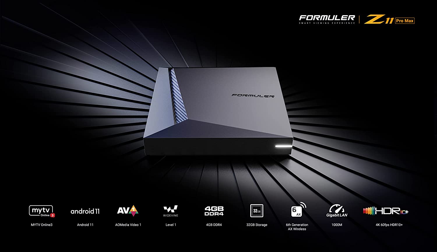 Formuler Z11 Pro Max Android 11 Wireless AX 2x2 Gigabit LAN 4GB Ram 32GB ROM 4K