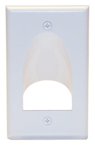 Flush to Inner Surface Bulk Wire Wall Plate (Single Gang, White)