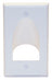 Flush to Inner Surface Bulk Wire Wall Plate (Single Gang, White)