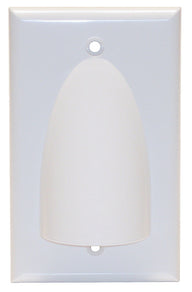 Flush to Outer Surface Bulk Wire Wall Plate (Single Gang, White)