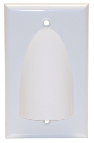 Flush to Outer Surface Bulk Wire Wall Plate (Single Gang, White)
