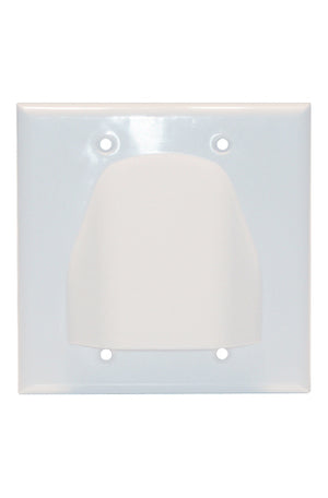 Flush to Outer Surface Bulk Wire Wall Plate (Double Gang, White)