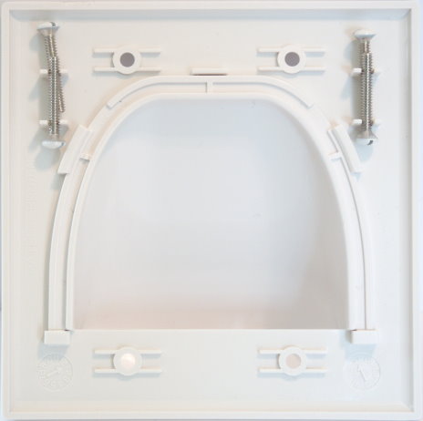 Flush to Outer Surface Bulk Wire Wall Plate (Double Gang, White)
