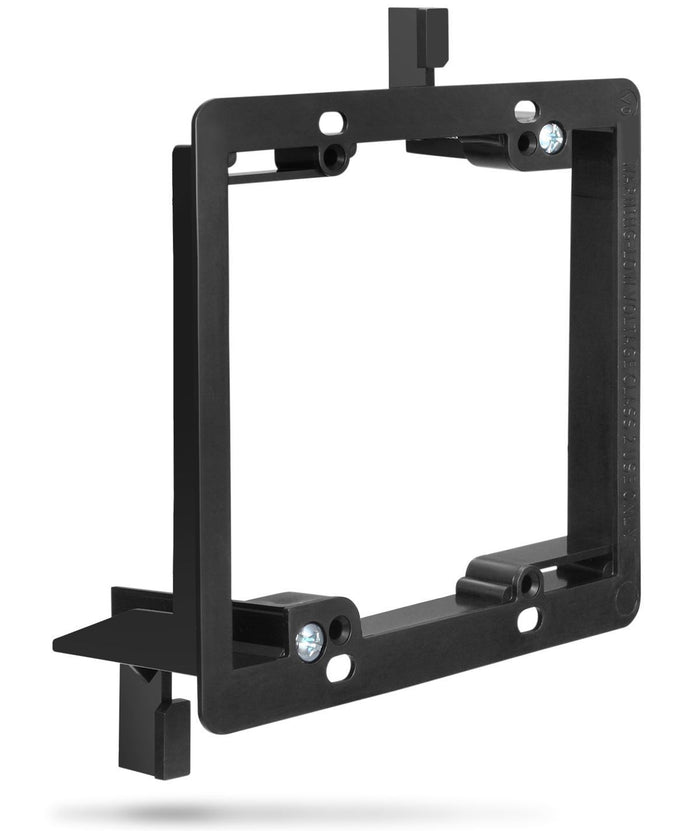 Best Mounts - 2 Gang Low Voltage Mounting Bracket for Existing Construction Dual Multipurpose Drywall Mounting Wall Plate