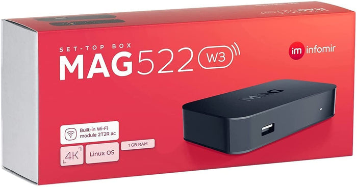 INFOMIR MAG-522 W3 WITH WIFI SET TOP BOX