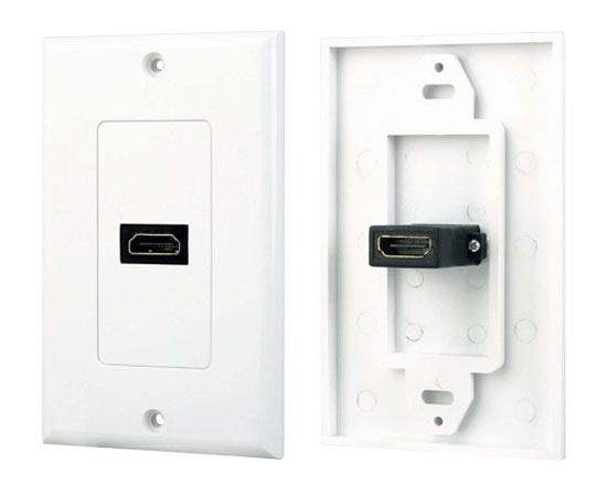Single HDMI Wall Plate (White)