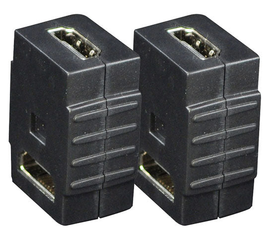 Dual HDMI Wall Plate with 90-Degree Exit Ports (Black)
