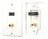 HDMI + Mono RCA Wall Plate (White)