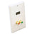HDMI + Stereo RCA Wall Plate (White)