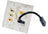 Dual HDMI + 2 RCA + 3 RCA Wall Plate with Back Pigtail Plug (White)