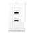 Dual HDMI Wall Plate with 90-Degree Exit Ports (White)