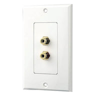 Dual Stereo RCA Wall Plate (White)