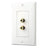 Dual Stereo RCA Wall Plate (White)