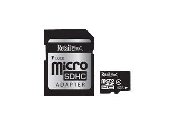 Retail Plus 4 GB MicroSDHC Class 4 Memory Card