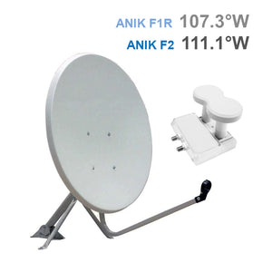 Star Choice Compatible 36 in (90 cm) Satellite Dish with Dual-Output (2 Receiver) LNB