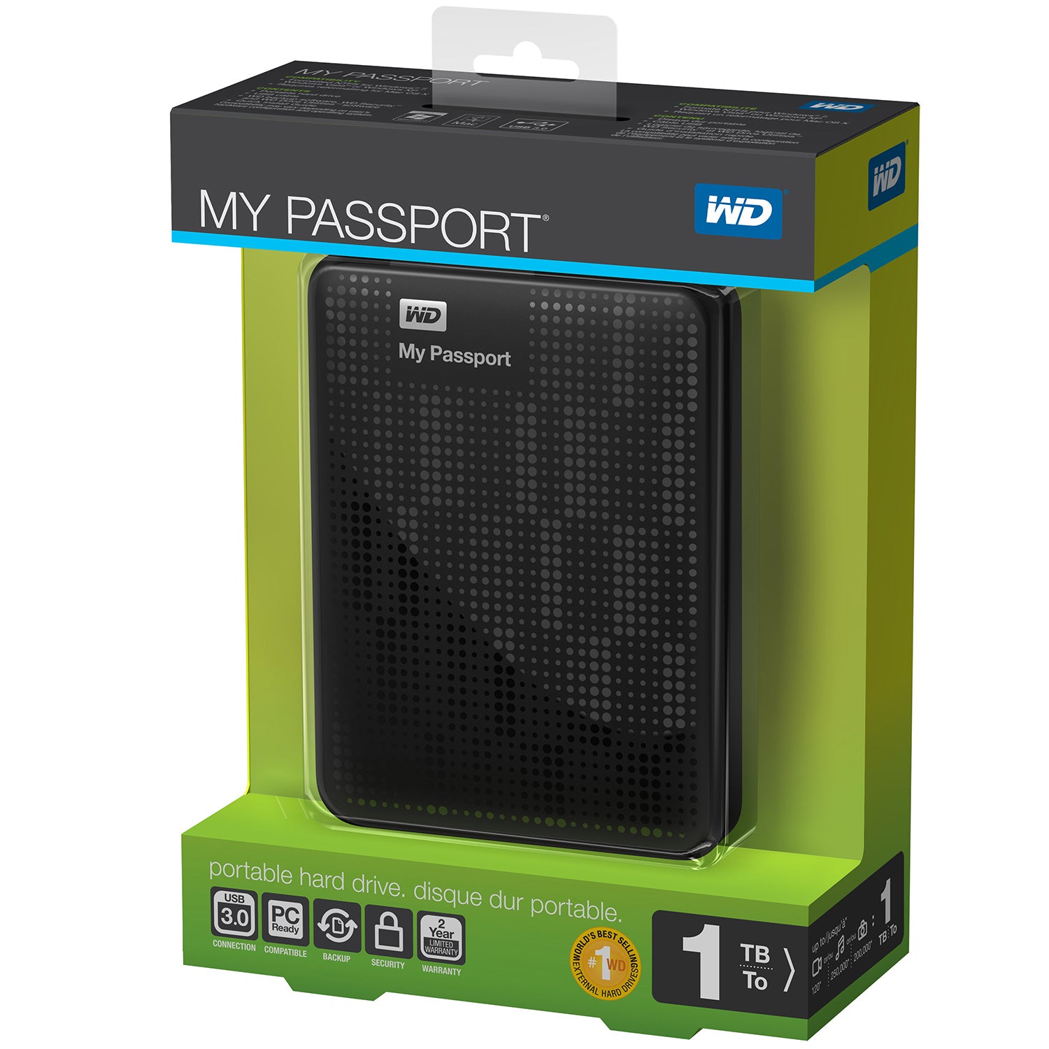 WD My Passport 1TB Portable External USB 3.0 Hard Drive – Angel