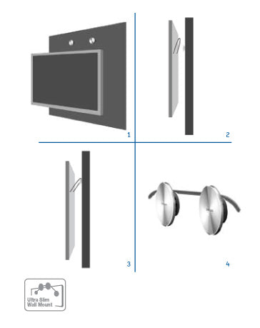 WMN1000B Compatible Hanging Wall Mount for Samsung Ultra-Thin 32-55 inch LED and Plasma TVs